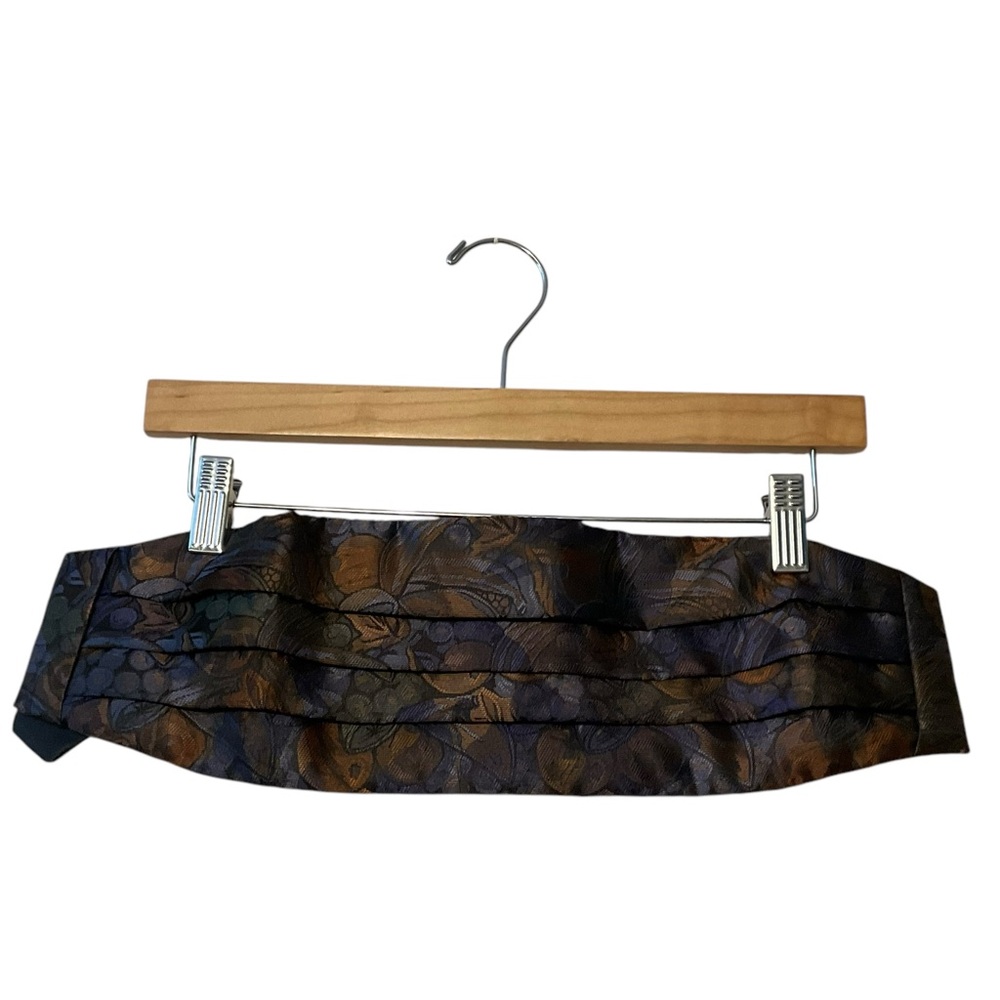 Men’s CUMMERBUND OS Wide Pleated Adjustable Purple Gold Green Black Traditional